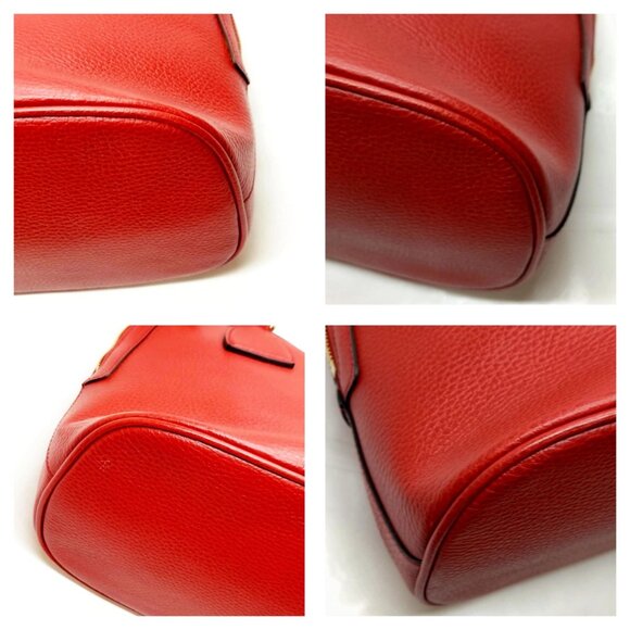 Gucci Red Leather Hand Bag mon875-101025 - Picture 6 of 16